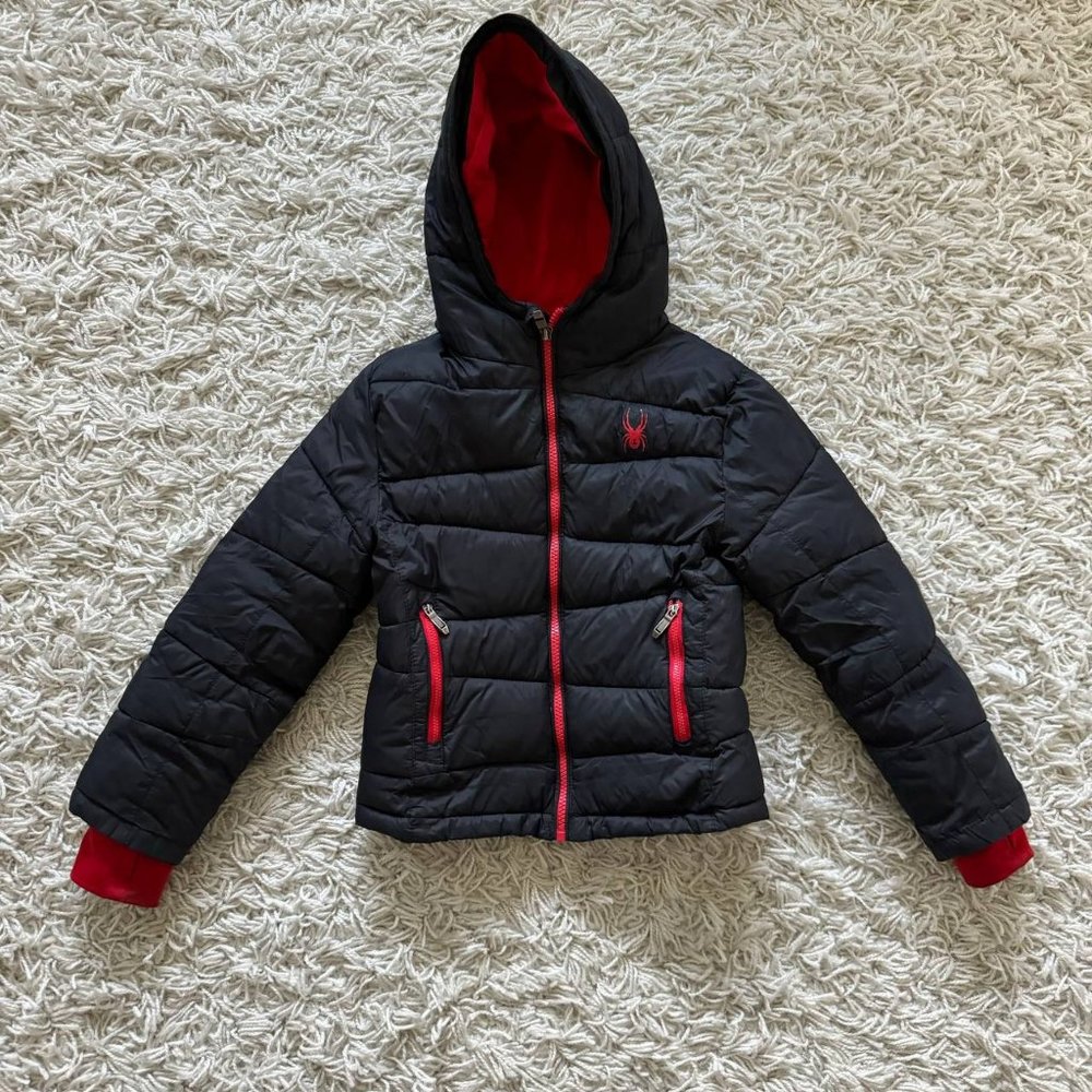Spyder Black and Red Kids Jacket